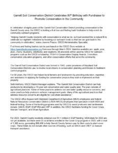 Press Release for Tree Sale