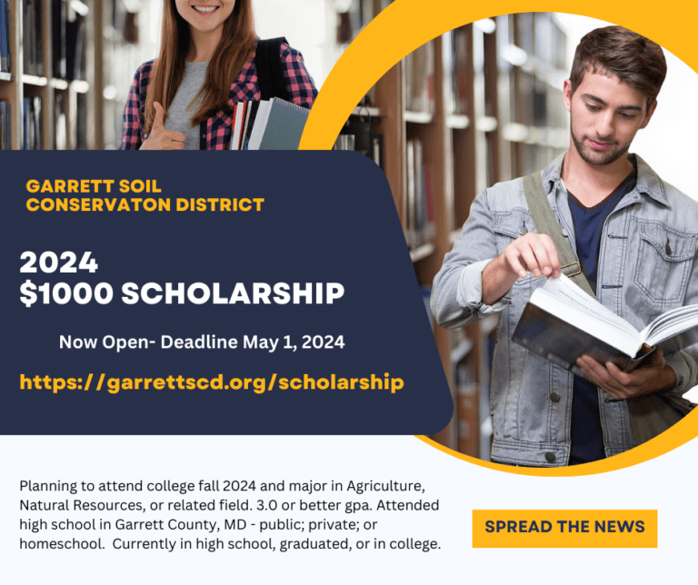 Example of a Facebook post. Student holds a book. Blue and yellow color scheme. Use of circle to direct eyes.